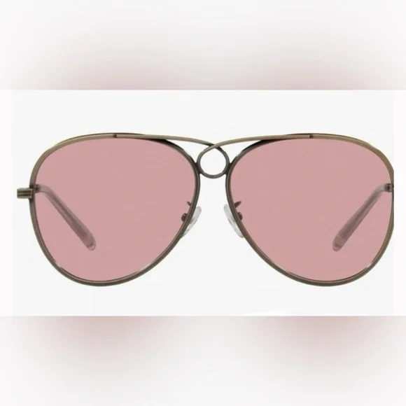 Tory Burch Pink Sunglasses with Case Sunglasses Tory Burch TY 7190 U 194887 Transparent Pink  main image 2